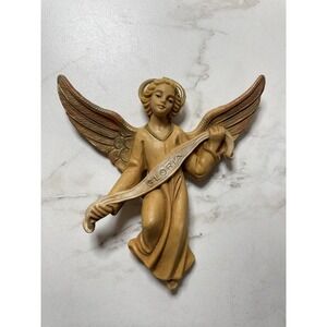Vintage Poly Resin Angel Gloria Banner for Nativity‎ Figure 5"  Italy #609